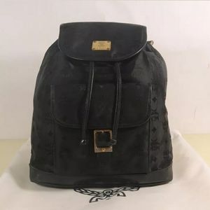 Authentic MCM Jacquard Backpack + Dust Bag